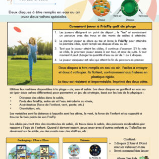 Frisbee golf de plage pour enfants